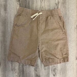 Old Navy Tan Linen Elastic Waist Shorts
